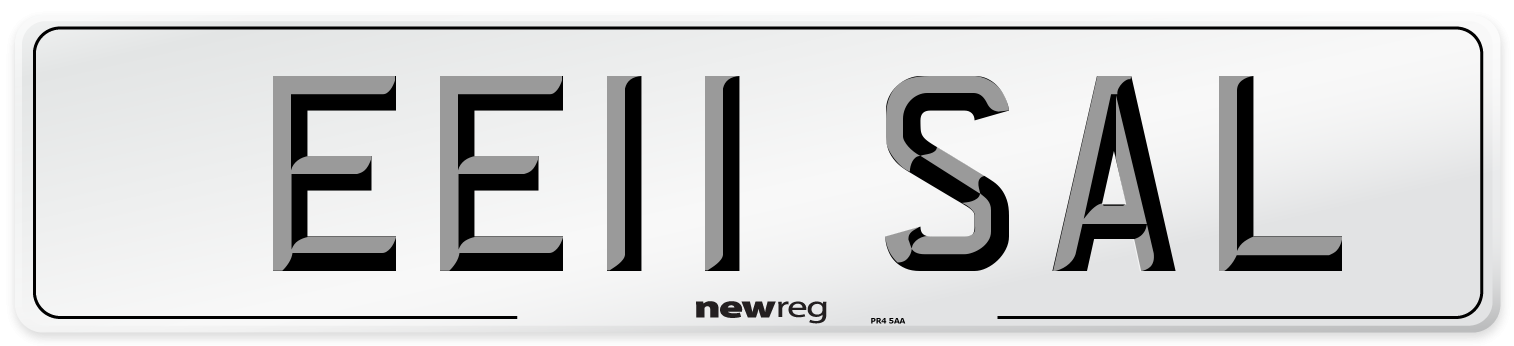 EE11 SAL Number Plate from New Reg